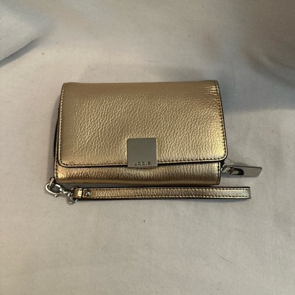 Lodis Handbags - Lodis Metallic Gold Wristlet Clutch